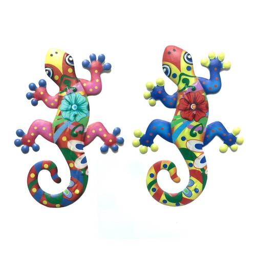 Metal gecko wall decor - decor, hanging