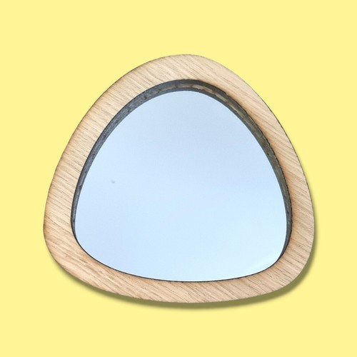 Wood framed pebble shaped - pebble,