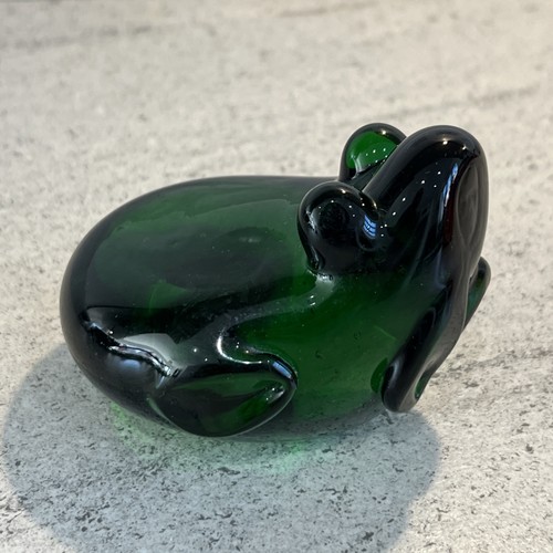 Vintage murano green frog - vintage,