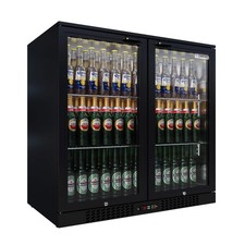 Hinged double door back bar - double, 2