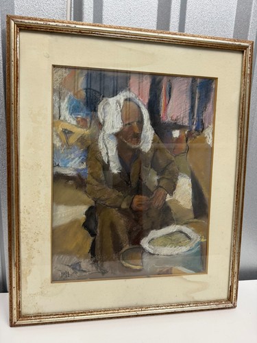 Large framed signed market - large,