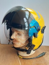 RAF Mk4A Flying Helmet '85 Jet Fighter/Helicopter Pilot, Med, Twin Visor, Hooks