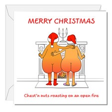 Funny chestnuts christmas card - funny,