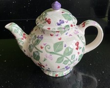 Emma Bridgewater Original Sweetpea 4 Cup Teapot 1st Quality - Some Crazing