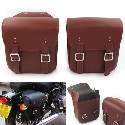 2pcs leather side saddle bags - side,