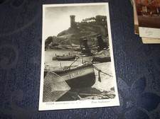 VINTAGE POSTCARD TOSSA COSTA BRAVA BOTE TRAHINERO SPANISH STAMPS 1952