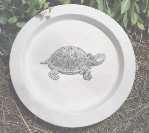 Turtle birdbath mold - , concrete