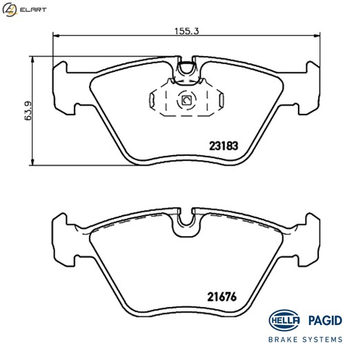 Brake pad set - brake, 8db