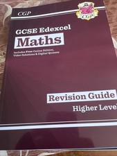 CGP GCSE Edexcel Maths Revision Guide Higher Paper Level great condition 