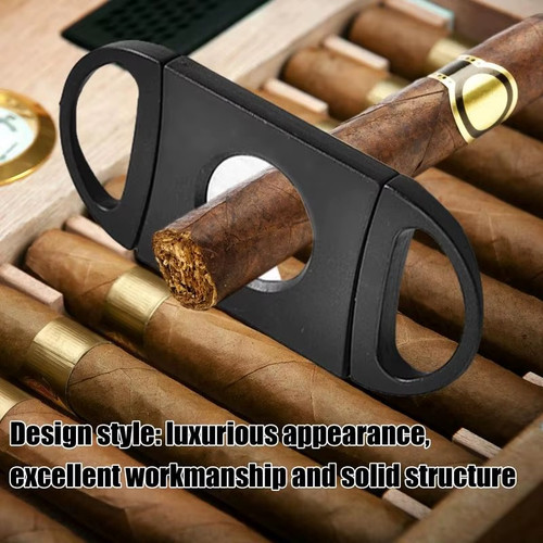 Quality black cigar cutter - black,