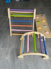 3 Piece Wooden Children's Apparatus / Climbing Kit / Excelent Condition