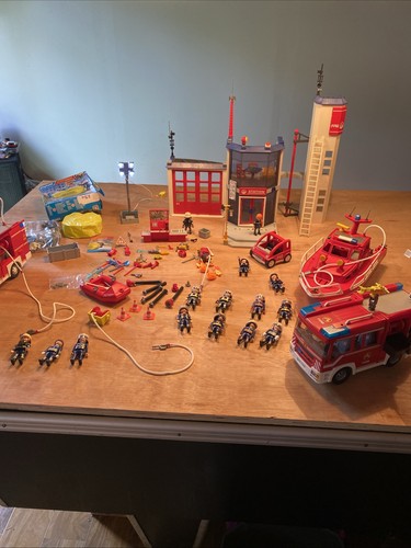 Playmobil fire engine - playmobil, and