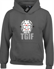 HOCKEY MASK HOODY HOODIE HALLOWEEN SCARY JASON FRIDAY THE 13TH RETRO MOVIE TOP