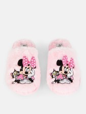 Disney’s Minnie Mouse Faux Fur Slippers new with tag pink Primark 