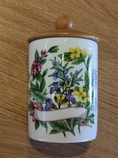 Vintage Royal Worcester Blank Labelled Lidded Spice Jar