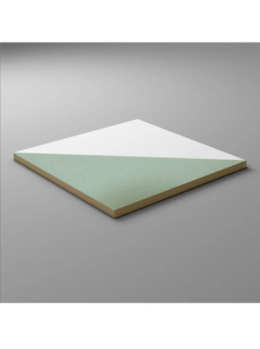 Geometric green white tiles