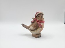 Landon Tyler Hand Painted Christmas Robin Wood Figure Ornament Boxed Vintage