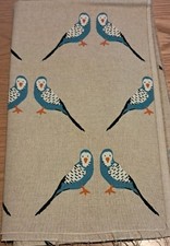 Piece Of Budgie Printed Linen 26 Inches X 56 Inches. Never Used