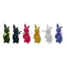 Flocked Bunny Figurine, 21.5cm