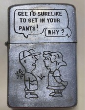 Peanuts Vietnam Zippo Lighter Snoopy Characters War Era Used Collectible