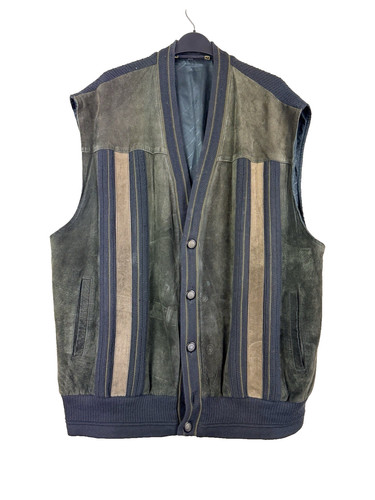 Part suede gilet waistcoat - suede,