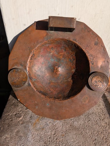 Wwii trench art ashtray with - trench,