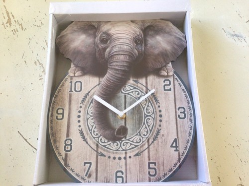 Elephant clock - elephant,