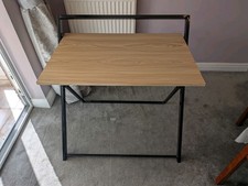 Compact Folding Desk (805mm x 540mm Surface) with Metal Frame