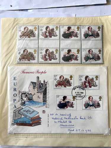 Famous people fdc gutter - gb,
