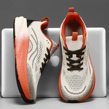 Men's Wide Toe Box Running Shoes - EVA Breathable Cushioned Sneakers UK 10