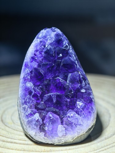 Deep purple amethyst - purple, geode