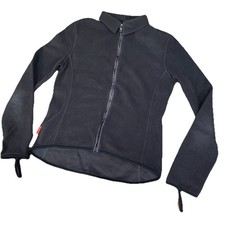 Prada Milano Women's Black Fleece Full Zip Up Jacket Tracksuit Top Large L