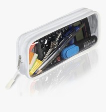 Clear Pencil Case White with