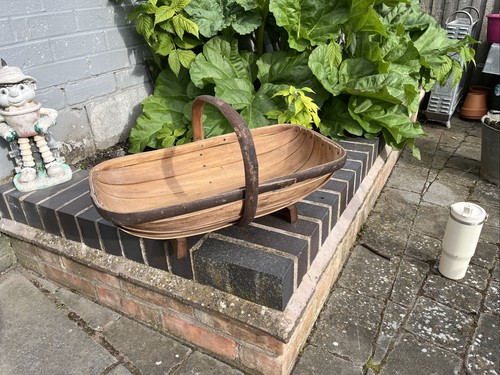 Vintage antique sussex trug - vintage,