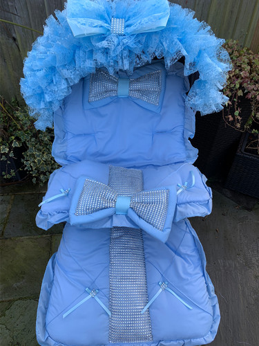 Pram pushchair frilly - pushchair,