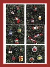 Christmas Tree Decorations Knitting Patterns 6 patterns bells boxes DK 545
