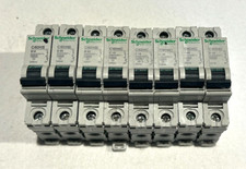 SCHNEIDER MCB's B16 B25 B32 C10 C16 C20 C40 D10 Lot of 8 Mains Circuit Breaker