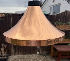 Vintage Copper Pendant Light Ceiling Shade Large Mid Century Retro Shade 44cm