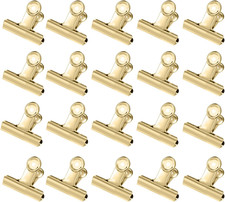 Gold Metal Bulldog Clips 20pcs
