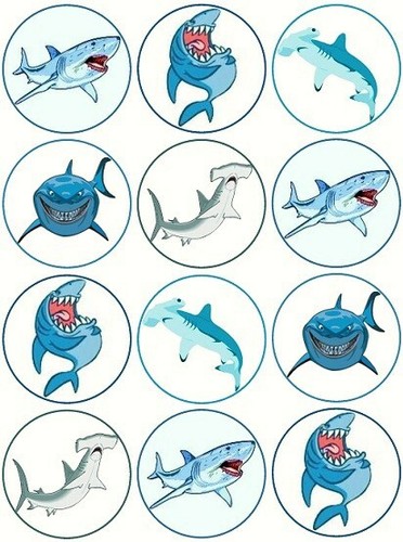 Shark fairy cake toppers - fairy,