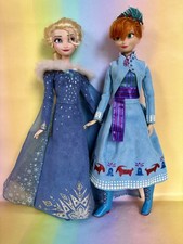 RARE Disney Store Anna And Elsa Olafs Frozen Adventure Doll Set Xmas winter