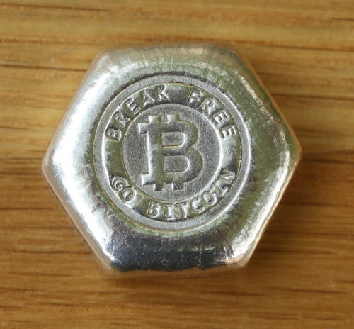 50g bitcoin silver cast bar - 50g,