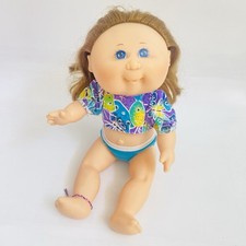 Vintage Cabbage Patch kids girl baby doll hard body Mattel splashin’ kid 80s