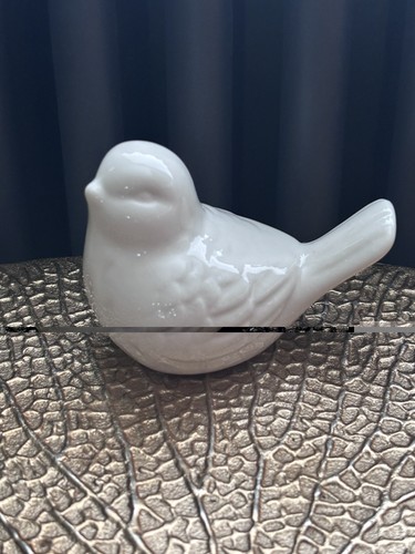 New white ceramic bird office - ceramic,