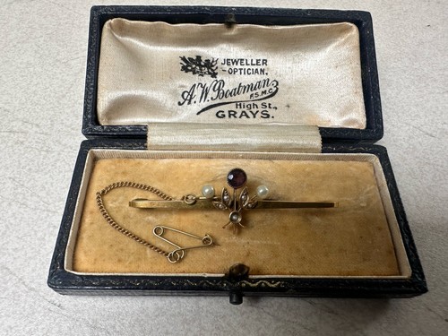 Antique 9ct gold - antique, bar