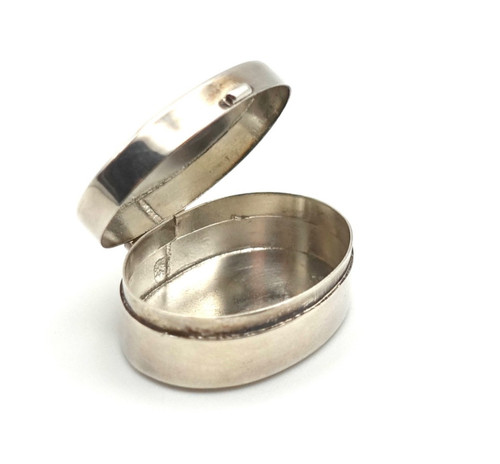 Sterling silver pill - pill, box