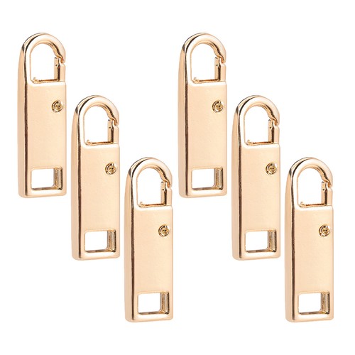 6pcs golden zipper pull - golden,