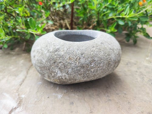 Natural stone pot - natural,