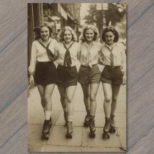 Art print 1940s - print, roller