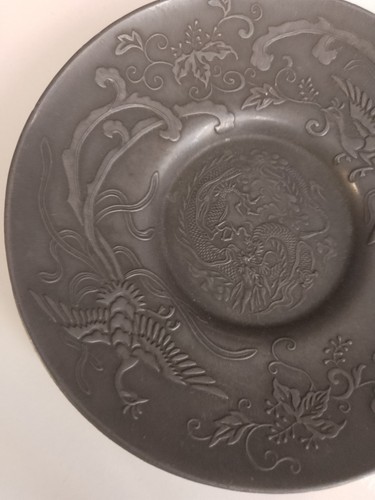 Vintage chinese pewter dragon - vintage,